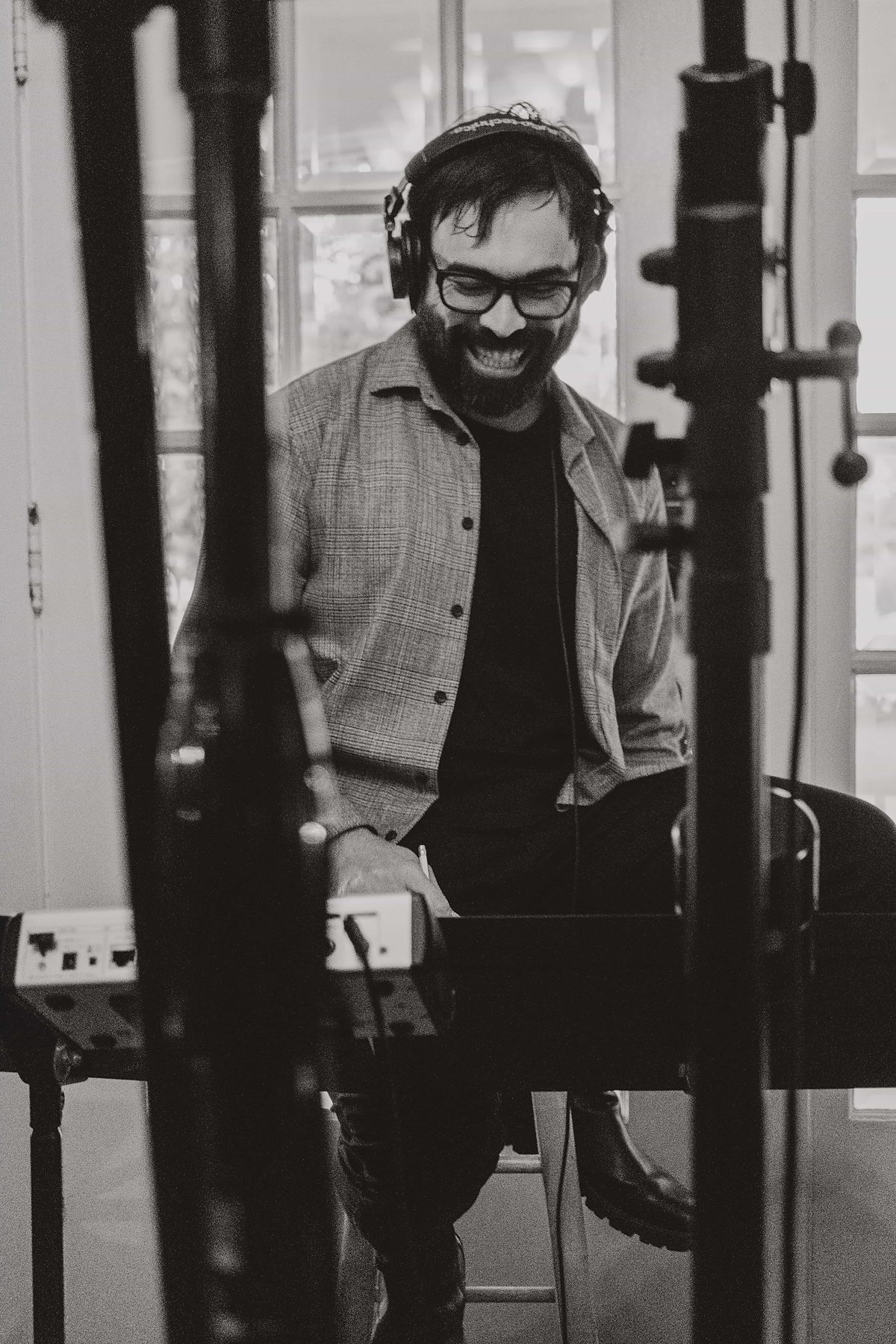 Markus Huber during a recording session